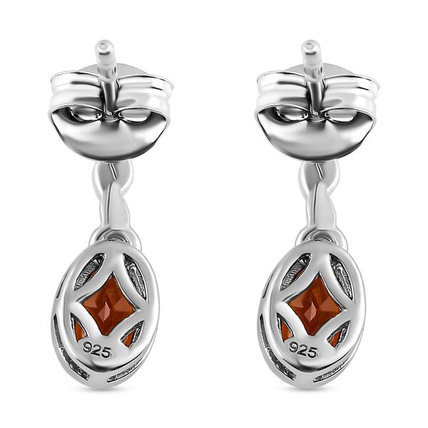 Kirschcitrin Ohrringe, 925 Silber platiniert, ca. 0,71 ct image number 5