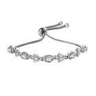 Himmelblauer Topas Armband ca. 26.75 cm Edelstahl ca. 2.55 ct