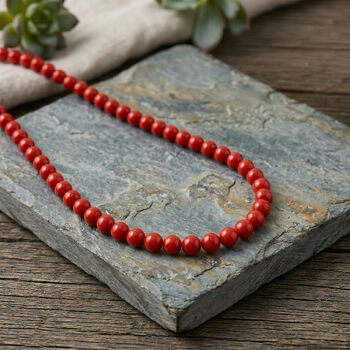 D'Joy rote Zinnober 50cm Halskette - 330 ct.