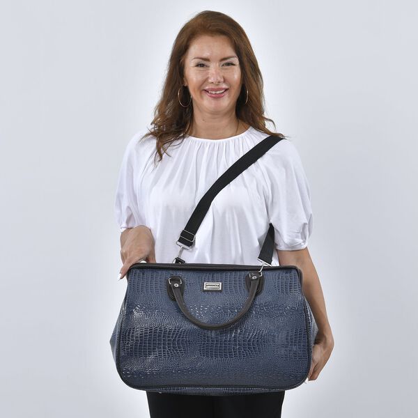 Passage Reisetasche aus naturfreundlichem Kunstleder, 45x20x32cm, Blau image number 2