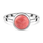 Oregon Pfirsich Opal-Ring, 925 Silber platiniert (Größe 17.00), ca. 1.40 ct