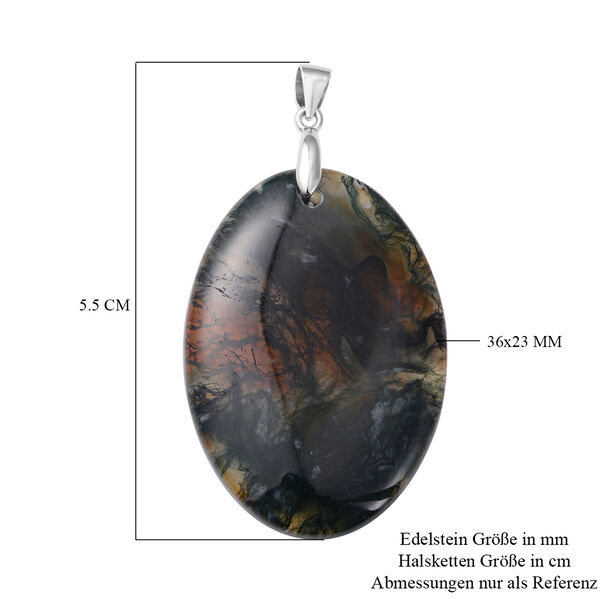 Moosachat Anh&auml;nger 925 Silber rhodiniert ca. 56,50 ct image number 4