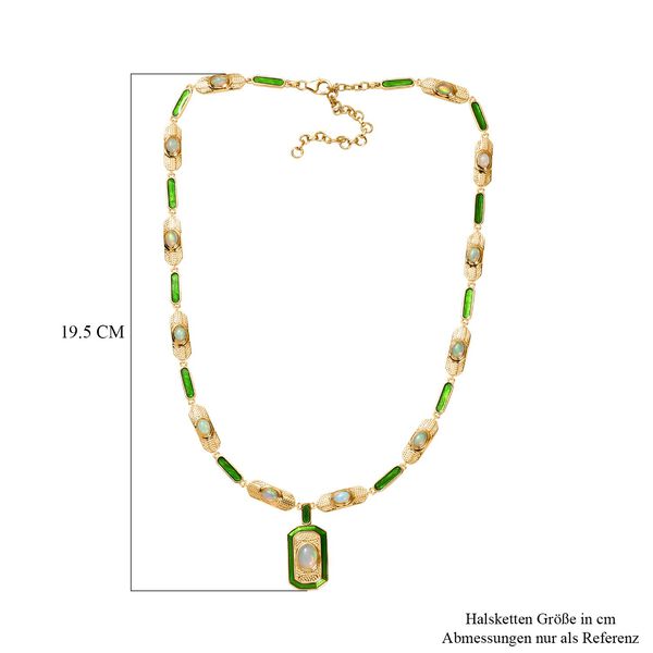 AA Nat&uuml;rliche, &auml;thiopische Welo Opal-Halskette, 45 cm - 5,10 ct. image number 5