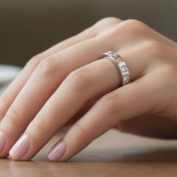 Lustro Stella Weißer Zirkonia Ring 925 Silber rhodiniert (Größe 18.00) image number 2