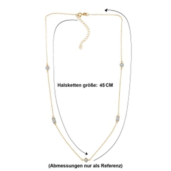 LUXURIANT DIAMOND - Lab Grown Diamant SI-GH Halskette ca. 45 cm 925 Silber 750 Gelbgold vermeil ca. 0,50 ct. image number 3