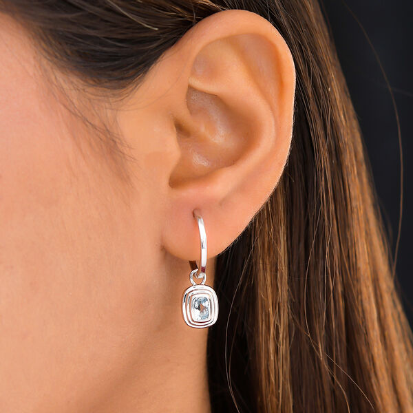 Espirito Santo Aquamarin-Ohrringe, 925 Silber platiniert ca. 1,00 ct image number 3