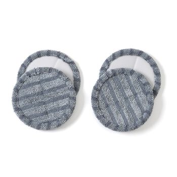 Ersatz Moppkopf Set f&uuml;r Staubsauger, 2 St&uuml;ck, Mikrofaser Mischung, Grau, 15cm