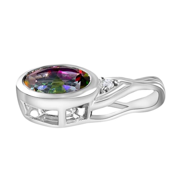 Nordlicht Mystik Topas Ring und Anh&auml;nger, 925 Silber platiniert ca. 3.08 ct image number 7