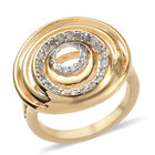 Diamant Ring 925 Silber Gelbgold Vermeil  ca. 0,33 ct image number 3
