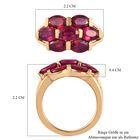 Afrikanischer Rubin (Fissure gefüllt) Ring 925 Silber vergoldet image number 5