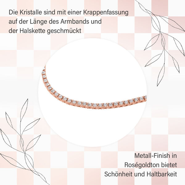 Kristall-Schmuckset in Ros&eacute;goldton image number 11