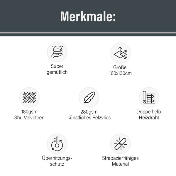 Elektronische Heizdecke, Weiß image number 8