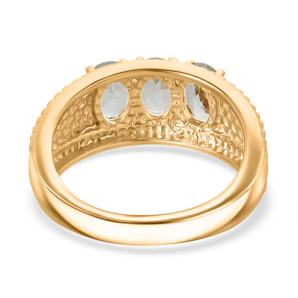 Himmelblauer Topas Ring 316L Edelstahl vergoldet (Gr&ouml;&szlig;e 20.00) ca. 1.64 ct image number 6