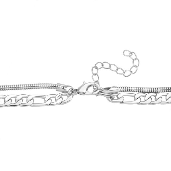 Kristall Halskette in Silberton, 52 cm image number 4