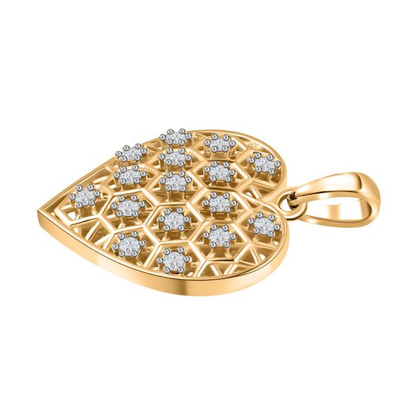 Moissanit Anhänger 925 Silber 750 Gelbgold Vermeil ca. 0.48 ct image number 5