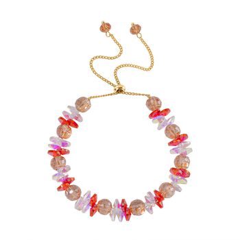 Mehrfarbiger Kristall Armband ca. Flexibles cm Std Gelb