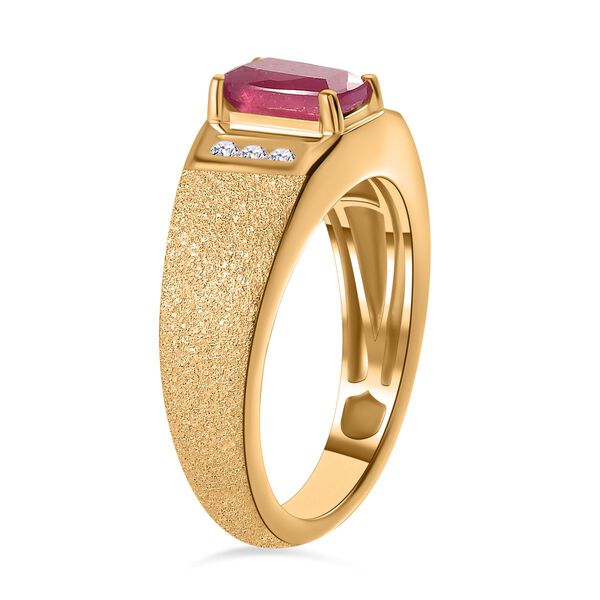 Afrikanischer Rubin und Zirkon Ring - 1,58 ct. image number 4