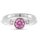 Rosa Moissanit Ring 925 Silber rhodiniert  ca. 0,88 ct image number 0