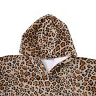 Doppellagige, superweiche Hoodie-Decke mit Sherpa-Futter, Leopard-Muster image number 2