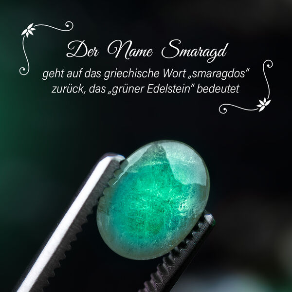 Kagem sambische Smaragd und Zirkon-Halskette, 45 cm - 4,78 ct. image number 4