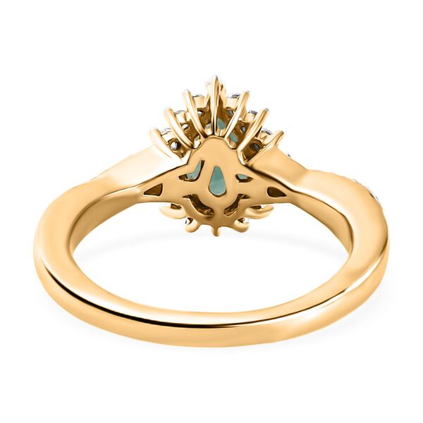 Grandidierit und Zirkon-Ring, 925 Silber vergoldet  ca. 1,00 ct image number 6