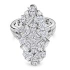 J Francis gefertigt mit SWAROVSKI Zirkonia Ring 925 Silber rhodiniert (Größe 17.00)