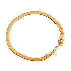 Italienisches Herringbone Armband, ca. 18-21 cm, 925 Silber vergoldet, ca. 4,35g