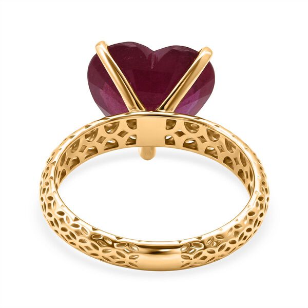 D'Joy AAA afrikanischer Rubin im Herzschliff Ring - 8,50 ct. image number 5