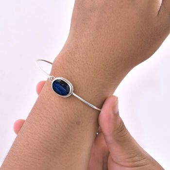 Labradorit Armreif, 19 cm - 10,77 ct.