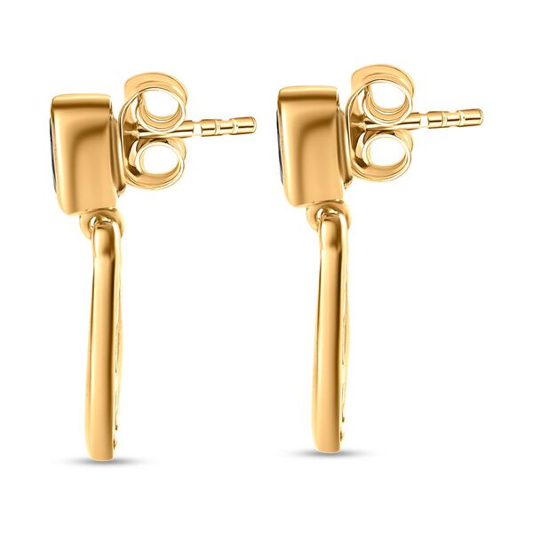 Nat&uuml;rliche Chromdiopsid Ohrringe, 925 Silber vergoldet ca. 0.93 ct image number 5