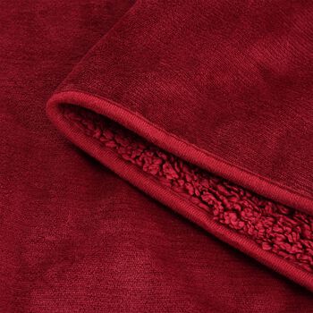 Doppellagige wasserdichte Decke aus Flanell und Sherpa, 150x200 cm, Rosa