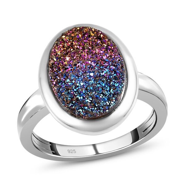 Regenbogen-Drusen Quarz Ring - 3,93 ct. image number 4