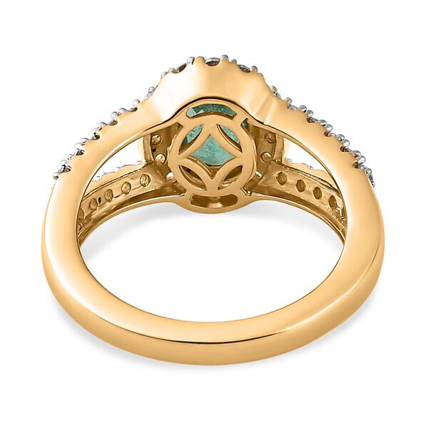 Kagem sambischer Smaragd und Zirkon-Ring - 1,39 ct. image number 6