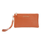 SENCILLEZ - 100% Leder Clutch, Orange