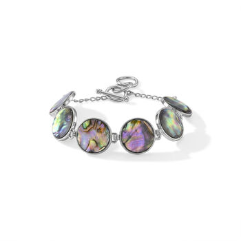 Abalone Muschel Armband ca. Flexibles cm Nickelfreies Messing ca. 45.00 ct