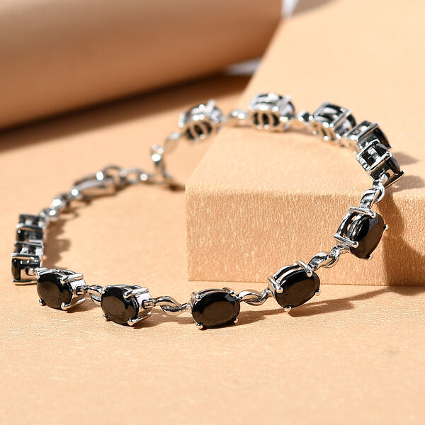 Elite Shungit Armband ca. 20 cm 925 Silber platiniert ca. 6,08 ct image number 2