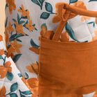 4er Set - 100% Baumwolle: Schürze, Handschuh, Topflappen, Küchentuch, Orange image number 2