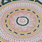 Handgewebter Teppich aus 100% Baumwolle, 150 cm Durchmesser, Mandala Grün image number 3