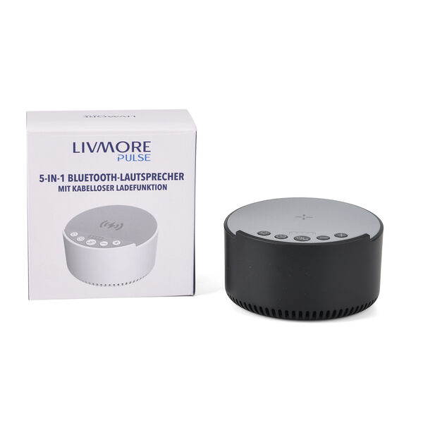 LIVMORE 5-in-1 Bluetooth Lautsprecher, Schlafkl&auml;nge, RGB Licht, Schwarz