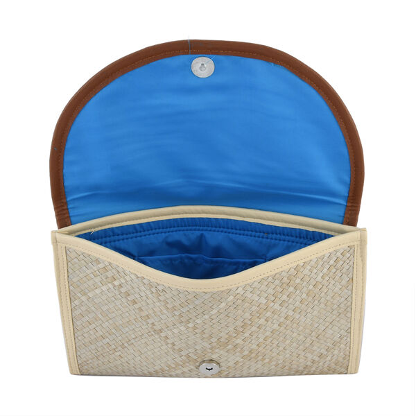 Clutch aus Pandan Bl&auml;ttern, Blau image number 3