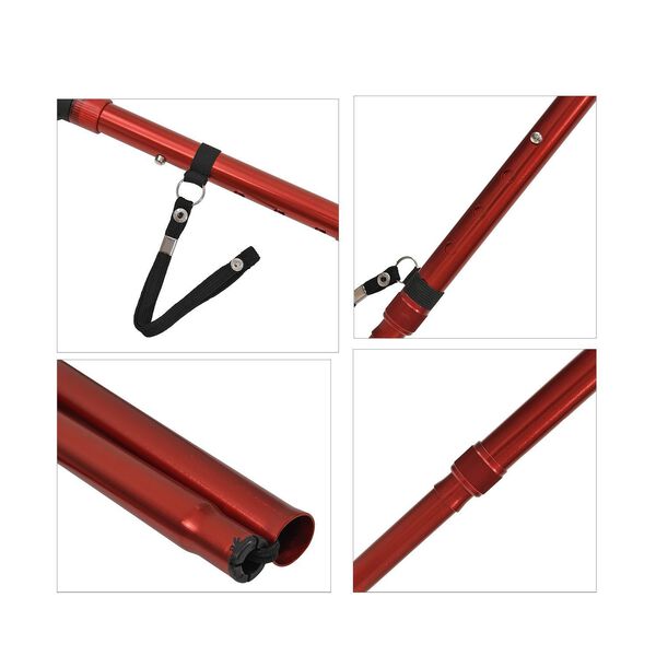 Klappbarer Smart-Walking-Stick mit drehbarem LED-Frontlicht in rot image number 11