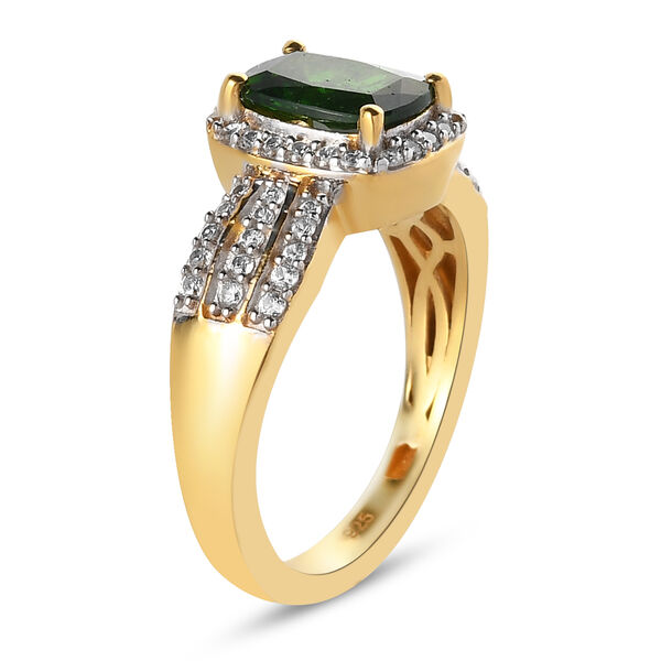 Nat&uuml;rlicher Chromdiopsid und Zirkon-Ring - 1,86 ct. image number 5