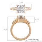 LUSTRO STELLA - feinster Zirkonia-Ring, 925 Silber vergoldet image number 6