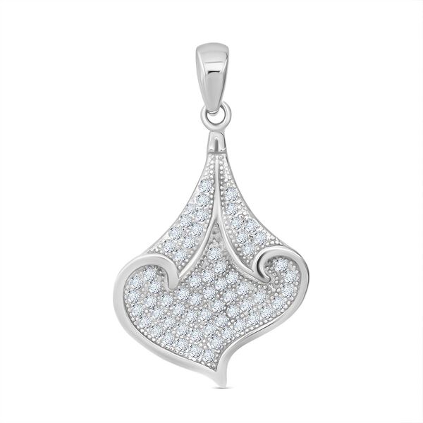 Lustro Stella Weißer Zirkonia Anhänger 925 Silber rhodiniert image number 0