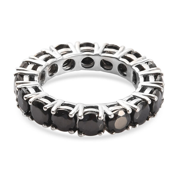 Elite Shungit Ring 925 Silber Platin-Überzug image number 5