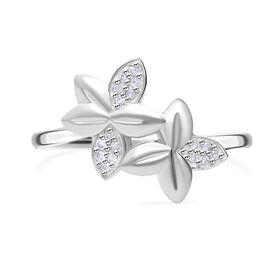 ALLORO Diamant Ring, 925 Silber platiniert