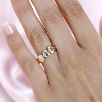 Merkur mystischer Topas und Zirkon Ring - 1,37 ct.