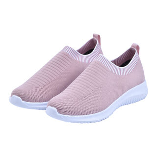 Sportliche Slip-On-Sneaker, Gr&ouml;&szlig;e 37, Rosa