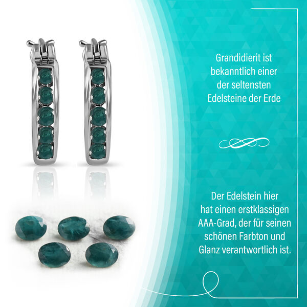 Infinity AAA blaugr&uuml;ne Grandidierit-Creolen image number 9