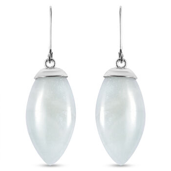 Aquamarin Ohrringe 925 Silber rhodiniert ca. 51,00 ct